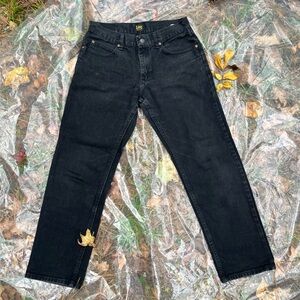Lee 200 8908 Regular Fit Straight Leg Black Denim Jeans